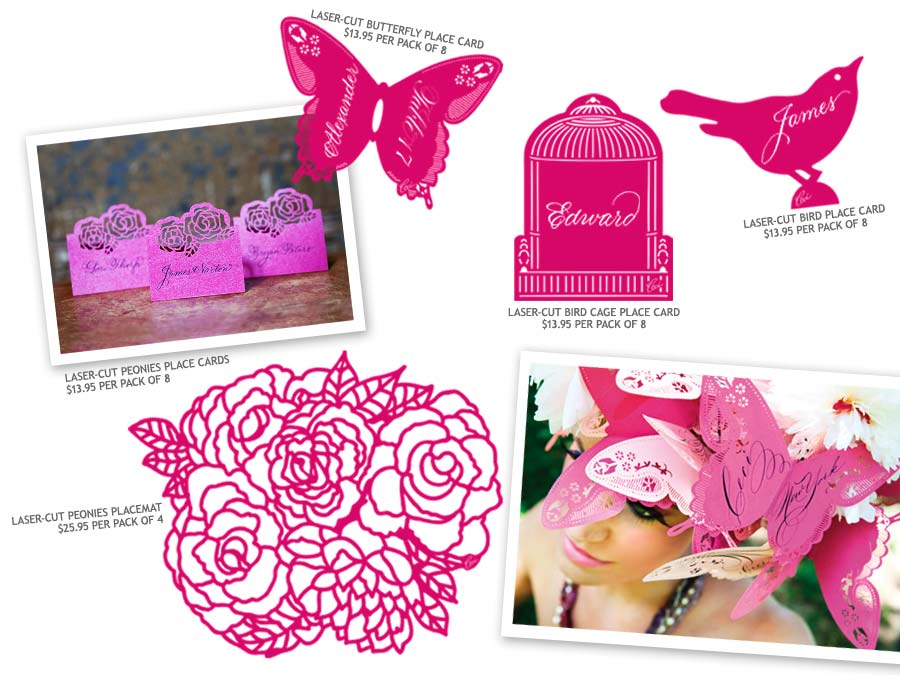 Ceci New York Laser-cut Placecards and Placemats