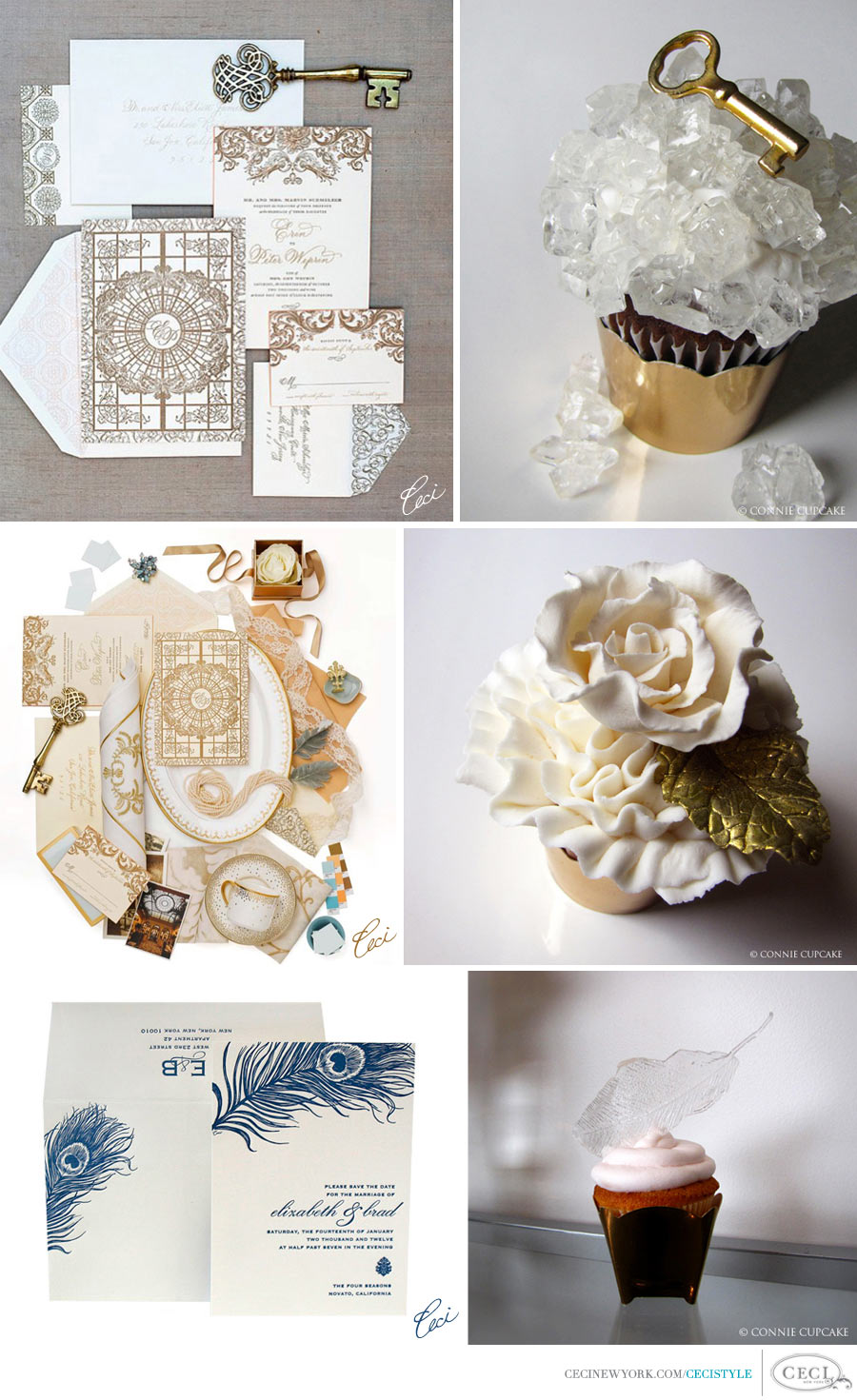 Culinary Creativity - Connie Dos Santos of Connie Cupcake creates magical treats using Ceci New York invitations as inspiration