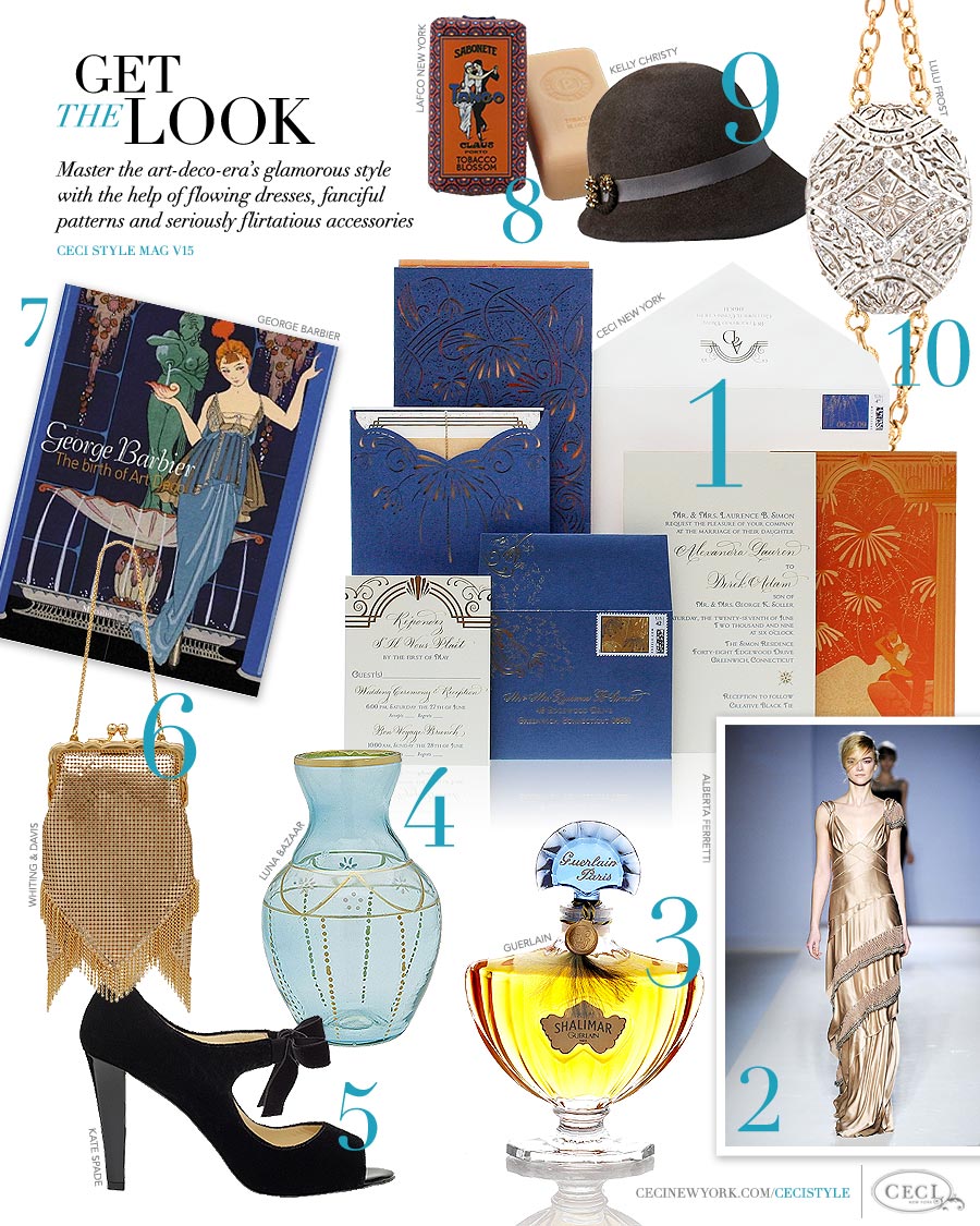 CeciStyle Magazine v15: Get The Look - Art Deco Glamour - Master the Art Deco era’s glamorous style with the help of flowing dresses, fanciful patterns and seriously flirtatious accessories