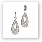 PERSIAN PETAL DROP PAVÉ EARRINGS