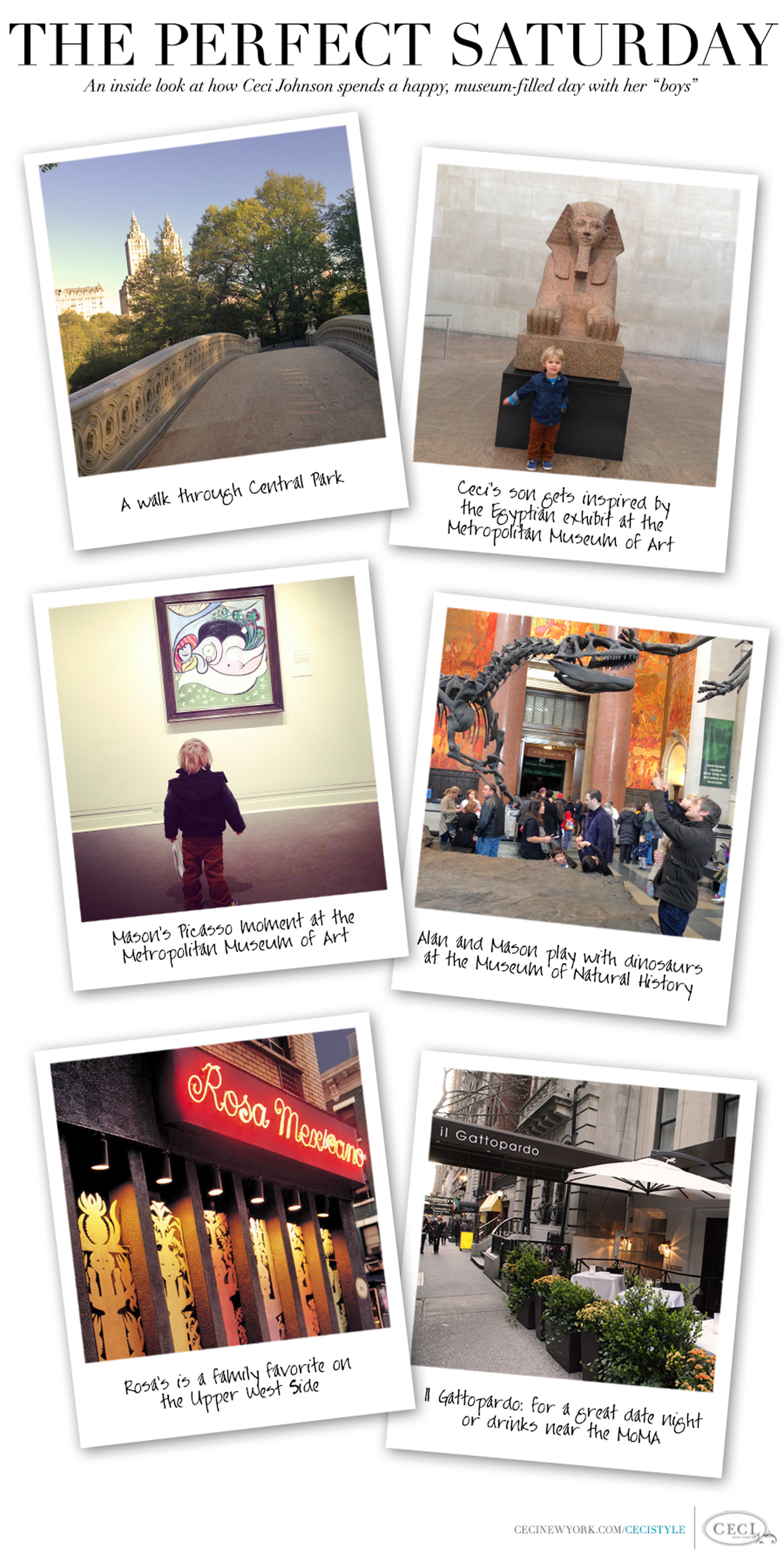 A Perfect Saturday - An inside look at how Ceci Johnson spends a happy, museum-filled day with her 'boys'
