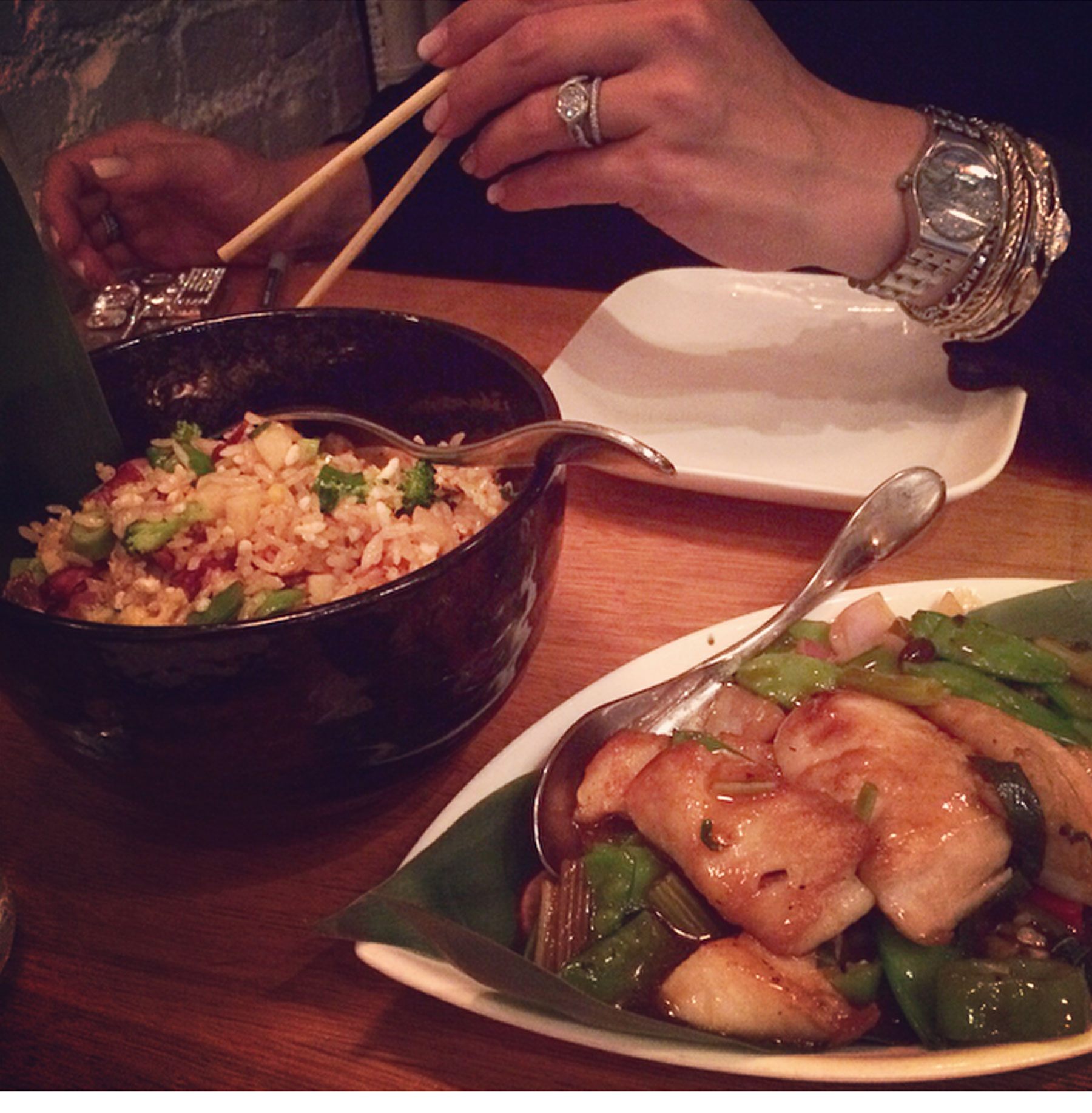 A Day in the Life of Ceci Johnson - 6:00 PM My best friend surprised me at the office and we squeeze in an impromptu early dinner uptown at one of our favorite Asian restaurants, Red Farm. It's such a treat catching up with great friends over great food when I can!