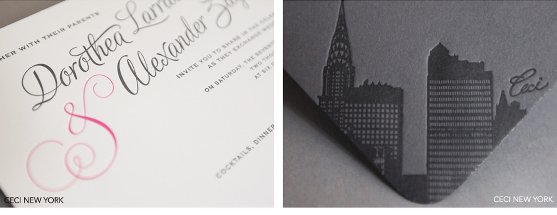 Letterpress Wedding Invitations New York City Invitation New York City Ceci Luxury Wedding Invitations