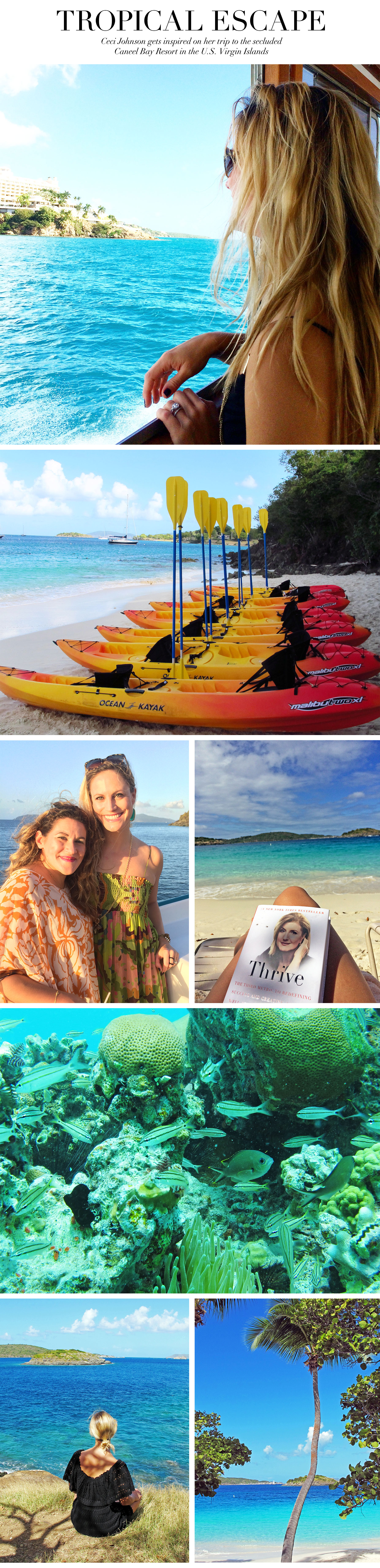 Tropical Escape - Ceci Johnson gets inspired on her trip to the secluded Caneel Bay Resort in the U.S. Virgin Islands