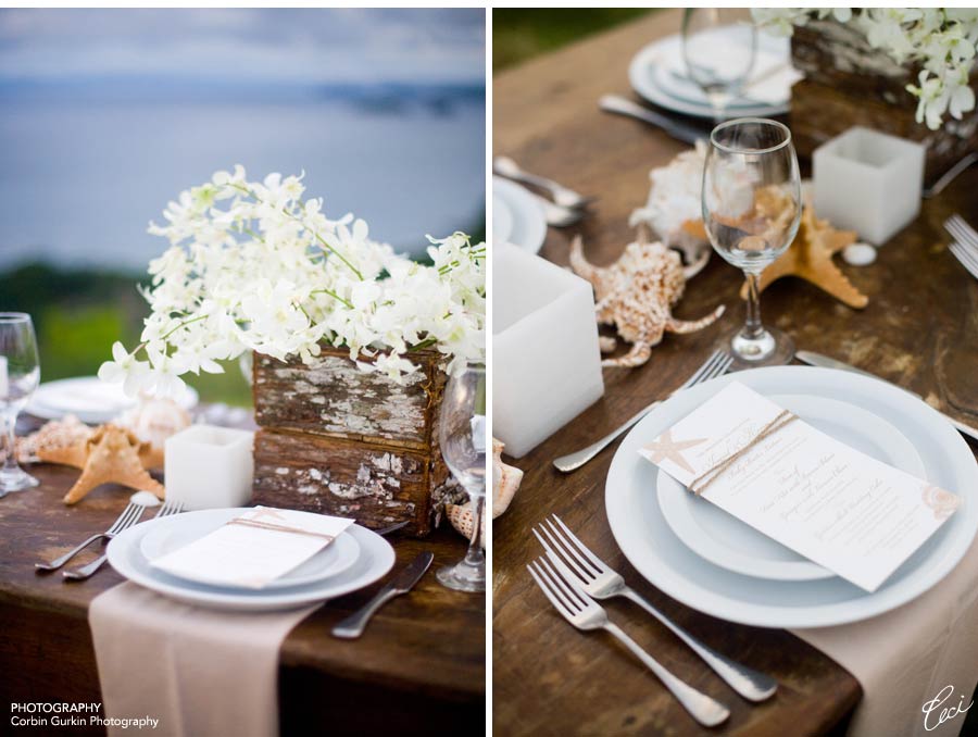 Our Muse – Ceci-Inspired Destination Style Tablescape - Wedding Invitations - ashley baber weddings, invitations, letterpress printing, menus, programs, wedding