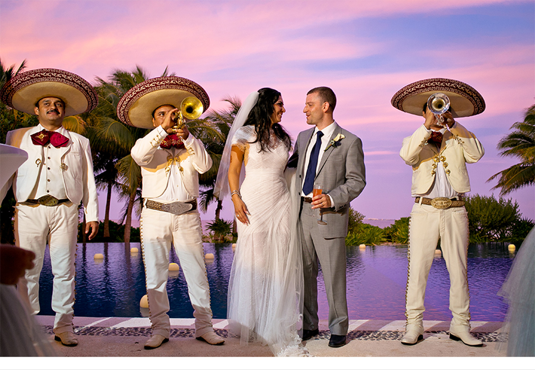 Our Muse - Tropical Wedding in Playa Mujeres, Mexico: Valerie and Thomas, Part 4 - Be inspired by Valerie and Thomas' tropical wedding in Playa Mujeres, Mexico. - reception, wedding, ceci new york, inspiration, ceci johnson, celebration, bride, groom, event, luxury wedding invitations, couture, custom wedding invitations, ceci new york, efren guiterrez wedding films, villa balam-ha, playa mujeres, mexico, luxe destination weddings, the beloved hotel, planner 1 events, mannia cancun, monique lhuillier, jimmy choo, j. crew bridal, david yurman