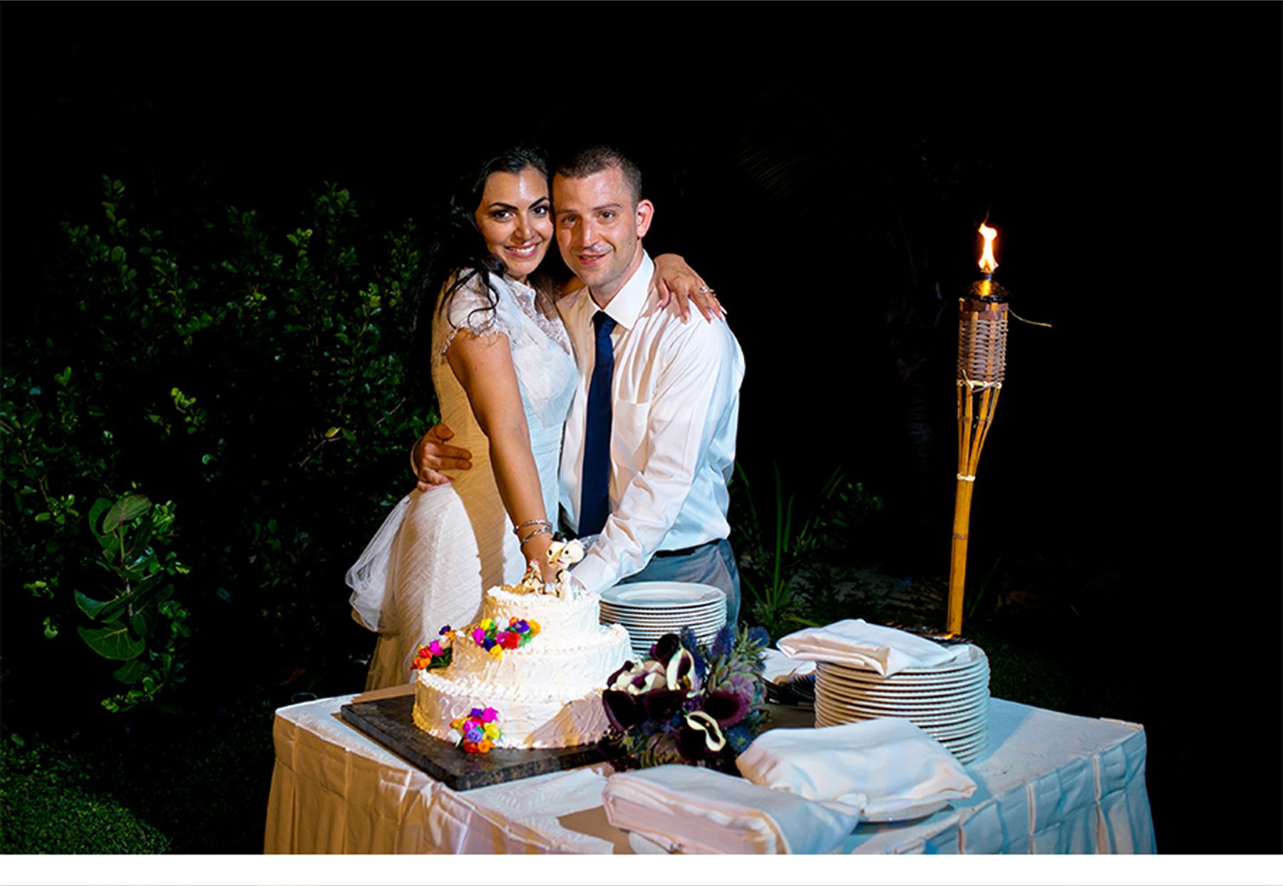 Our Muse - Tropical Wedding in Playa Mujeres, Mexico: Valerie and Thomas, Part 4 - Be inspired by Valerie and Thomas' tropical wedding in Playa Mujeres, Mexico. - reception, wedding, ceci new york, inspiration, ceci johnson, celebration, bride, groom, event, luxury wedding invitations, couture, custom wedding invitations, ceci new york, efren guiterrez wedding films, villa balam-ha, playa mujeres, mexico, luxe destination weddings, the beloved hotel, planner 1 events, mannia cancun, monique lhuillier, jimmy choo, j. crew bridal, david yurman
