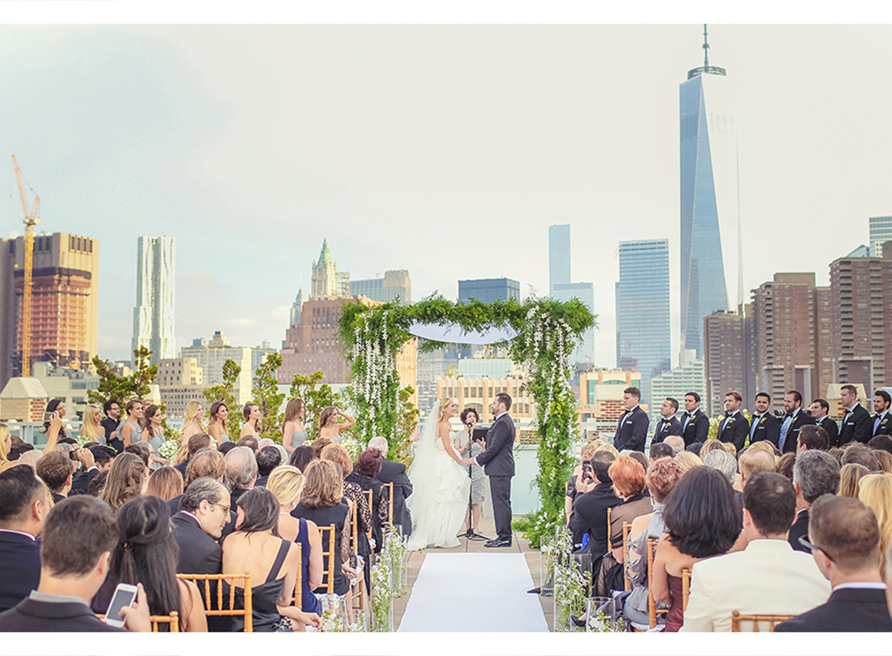 Our Muse - Rooftop Wedding in New York City: Lindsey and John, Part 3 - Be inspired by Lindsey and John's romantic rooftop wedding in New York City. - invitations, wedding, ceci new york, inspiration, ceci johnson, celebration, bride, groom, event, luxury wedding invitations, couture, custom wedding invitations
