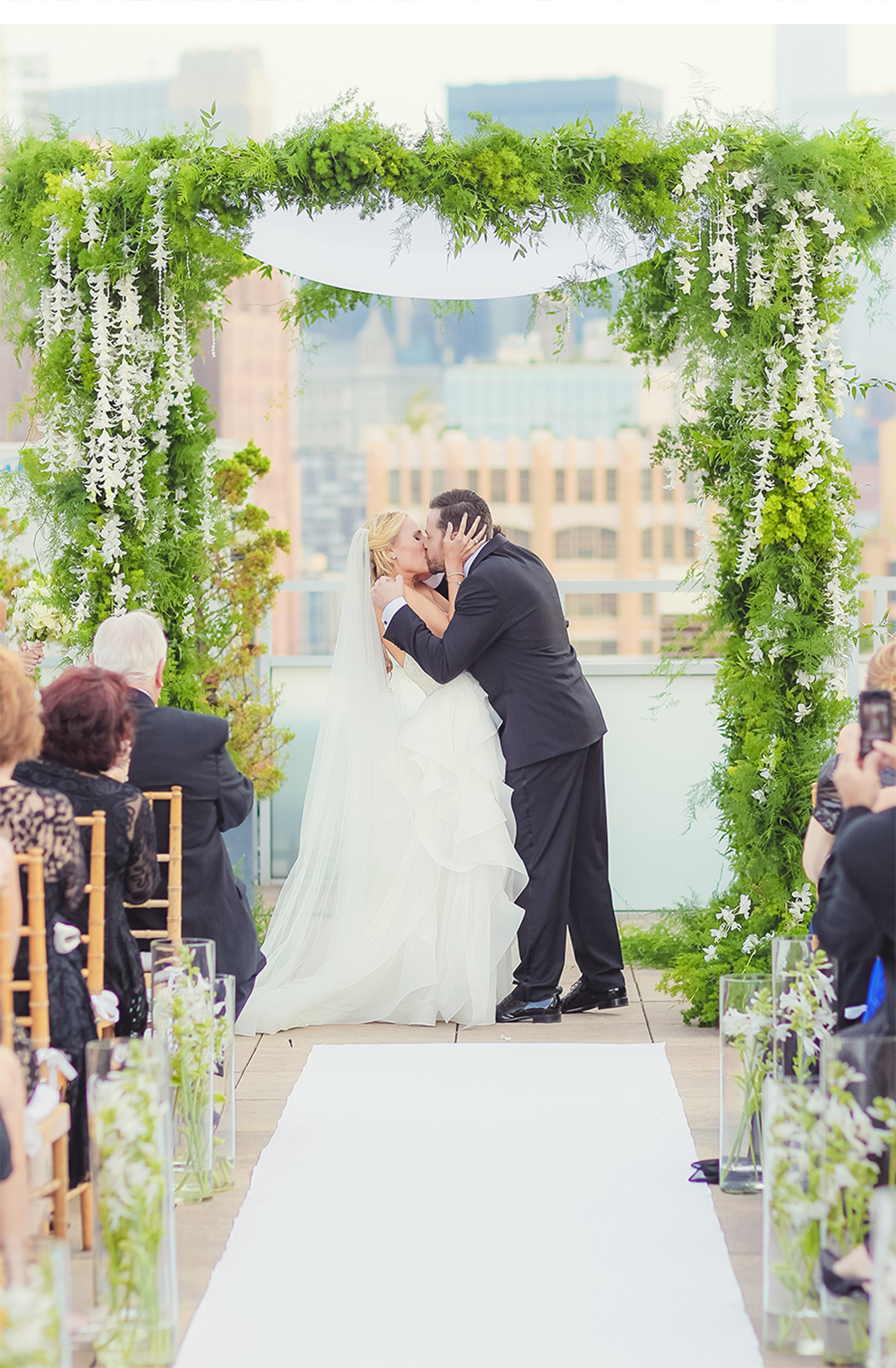 Our Muse - Rooftop Wedding in New York City: Lindsey and John, Part 3 - Be inspired by Lindsey and John's romantic rooftop wedding in New York City. - invitations, wedding, ceci new york, inspiration, ceci johnson, celebration, bride, groom, event, luxury wedding invitations, couture, custom wedding invitations