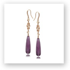 Aragon Teardrop Briolette Earring in Amethyst