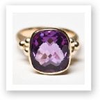 Amethyst Trifoil Cocktail Ring