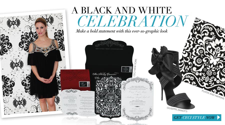 A Black and White Celebration - Make a bold statement with this ever-so-graphic look