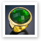 Emerald Green Crystl Ring
