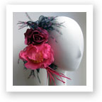 Feather and Silk Hair Ornament