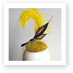 MINI YELLOW BEAVER COCKTAIL HAT