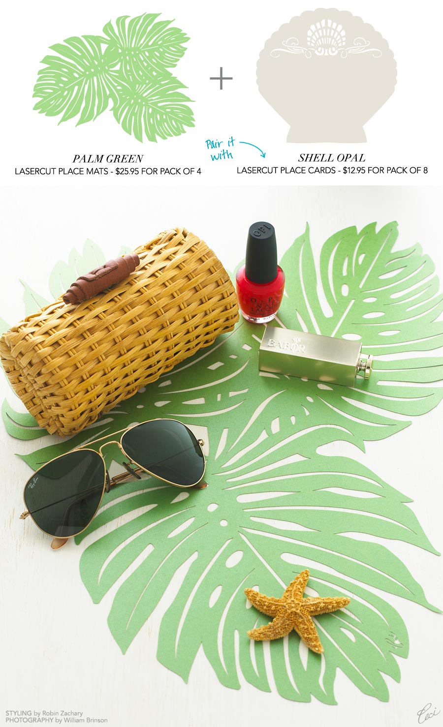 Palm Table Setting by Robin Zachary