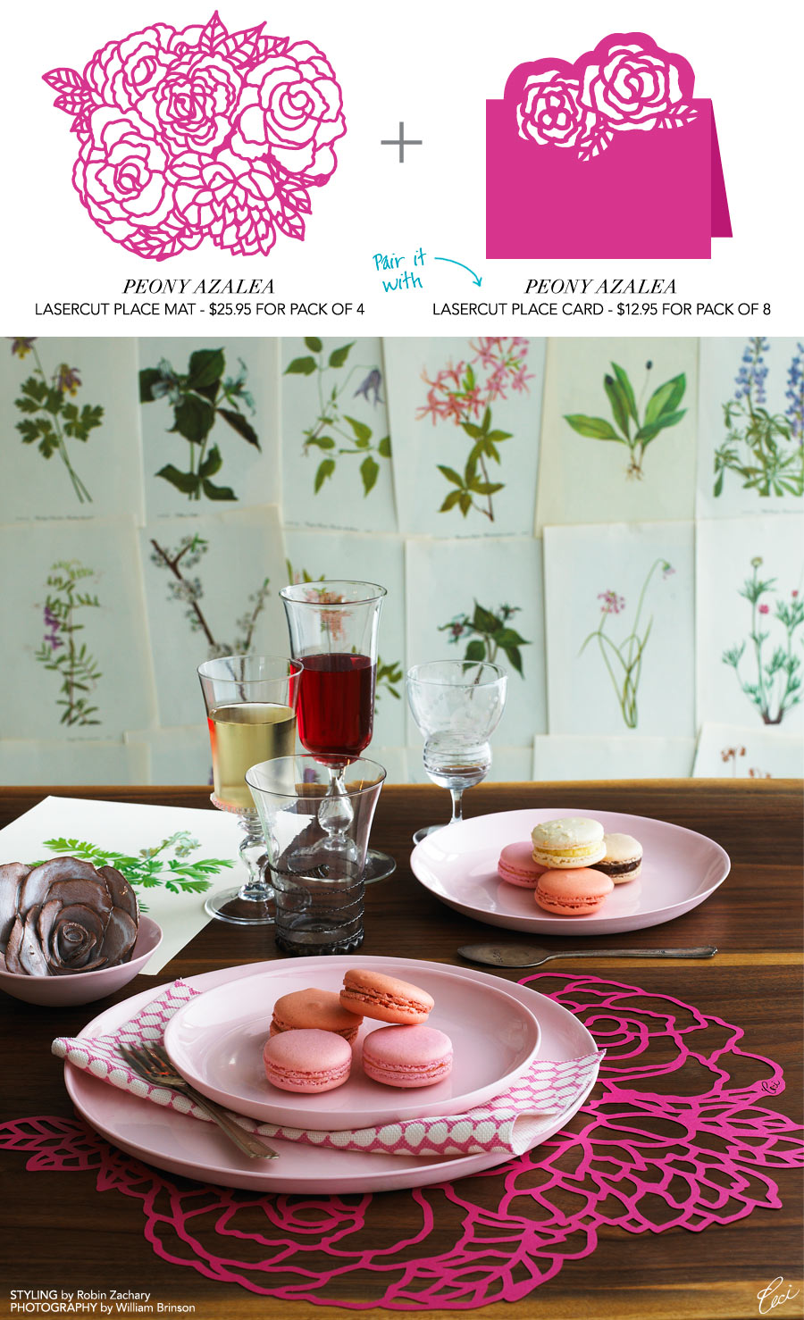Peony Table Setting by Robin Zachary
