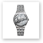 CC Stainless Steel Watch With Diamonds