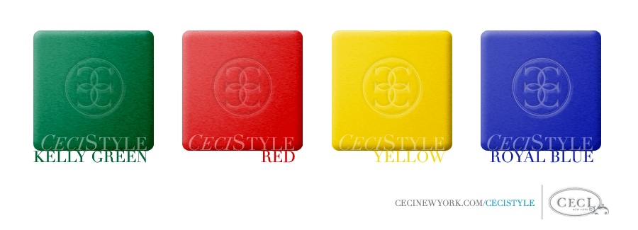 Ceci Color Stories - Primary Event Colors - color swatches, event, kelly green, red, royal blue, yellow