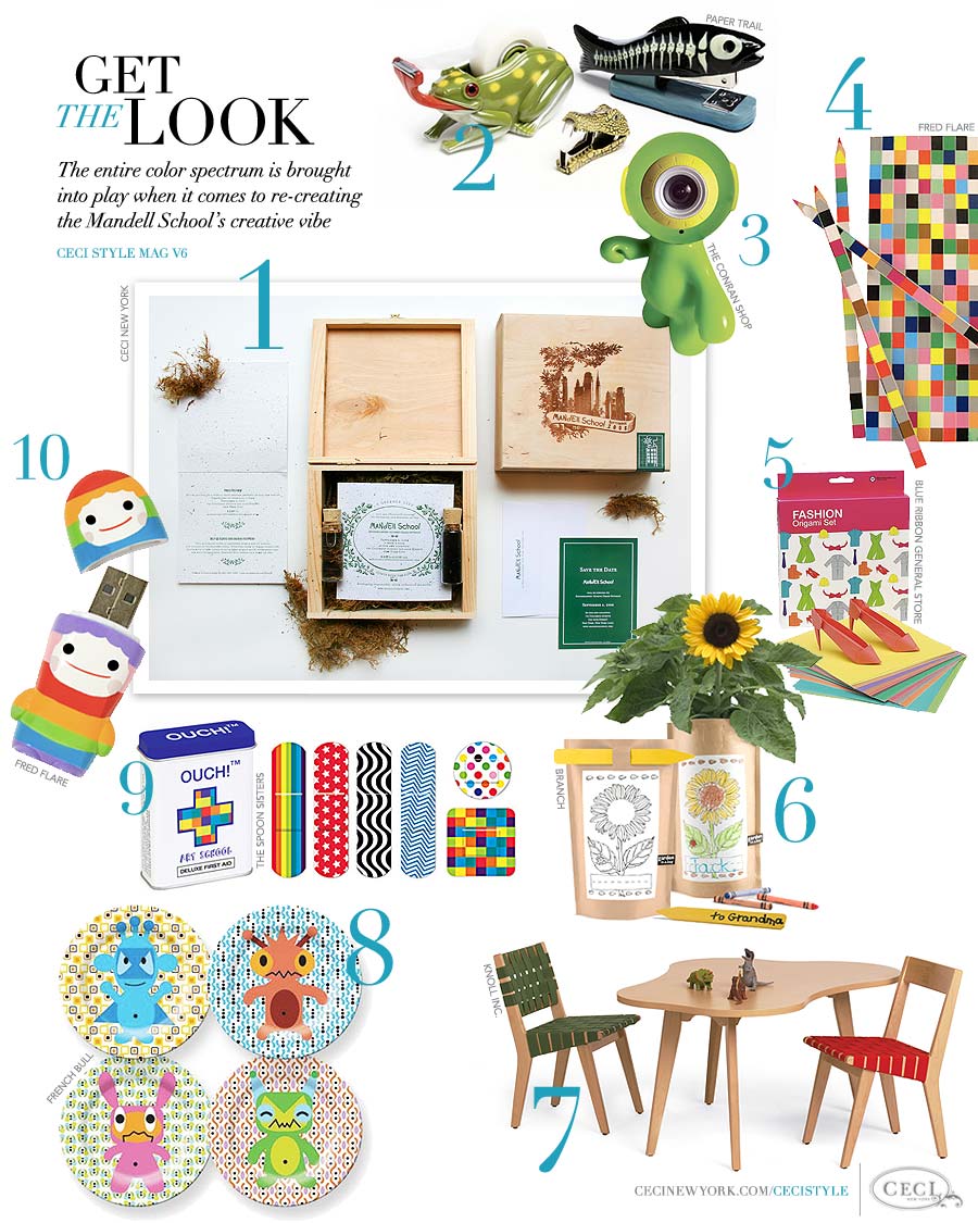 CeciStyle Magazine v6 - Back to School: Get The Look - The entire color spectrum is brought into play when it comes to re-creating the Mandell School's creative vibe