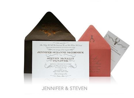 Fall-Inspired Invitation Designs - Ceci New York Invitations - Ceci Couture - Jennifer & Steven