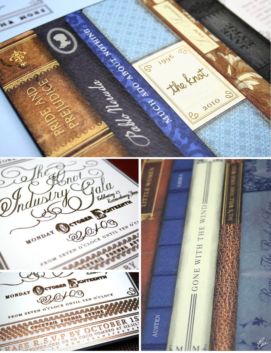 Luxury Event Invitations by Ceci New York - Our Muse - The Knot 15th Anniversary Gala at the New York Public Library - Be inspired by this classically-styled wedding industry event at the New York Public Library - event, invitations, foil printing, digital printing
