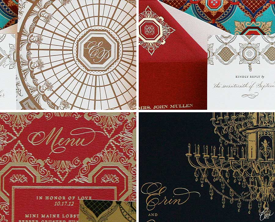 Luxury Wedding Invitations by Ceci New York - Our Muse - Circle Room - Wedding Invitations - Be inspired by the Ceci New York for The Breakers Collection - ceci new york, digital printing, foil stamping, hand calligraphy, invitations, letterpress printing, offset printing, the breakers, wedding