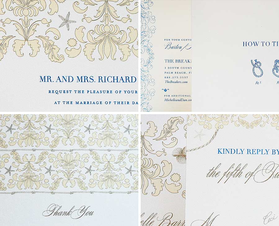 Luxury Wedding Invitations by Ceci New York - Our Muse - Stella Maris - Wedding Invitations - Be inspired by the Ceci New York for The Breakers Collection - ceci new york, digital printing, foil stamping, hand calligraphy, invitations, letterpress printing, offset printing, the breakers, wedding