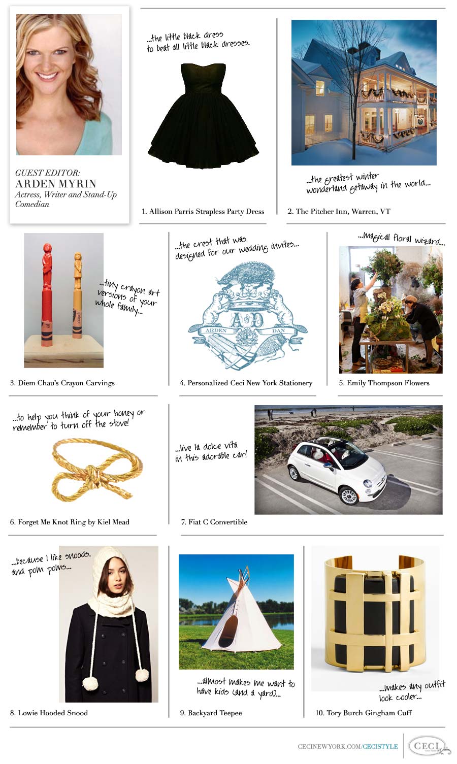 CeciStyle Magazine v73: Fabulous Finds - This Week's Guest Editor: Arden Myrin