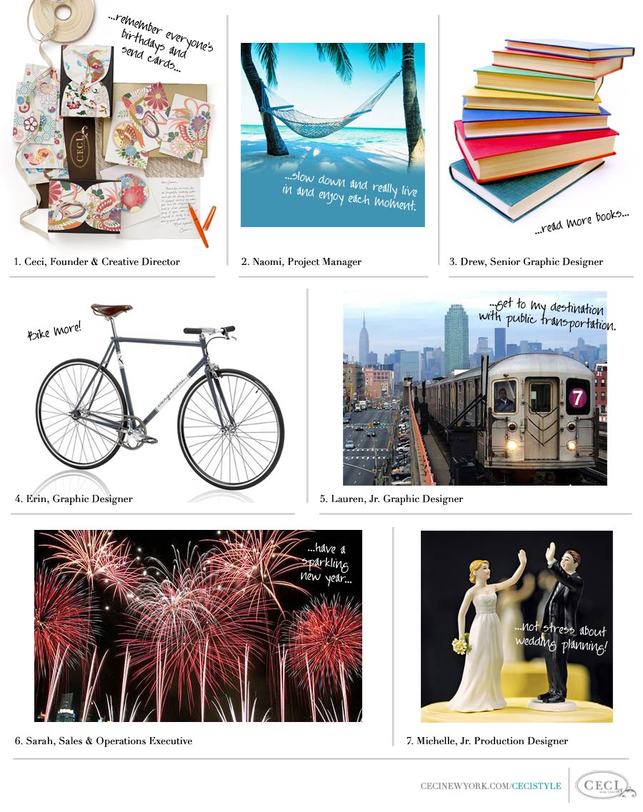 CeciStyle Magazine v74: Fabulous Finds - Ceci New York Team New Year's Resolutions