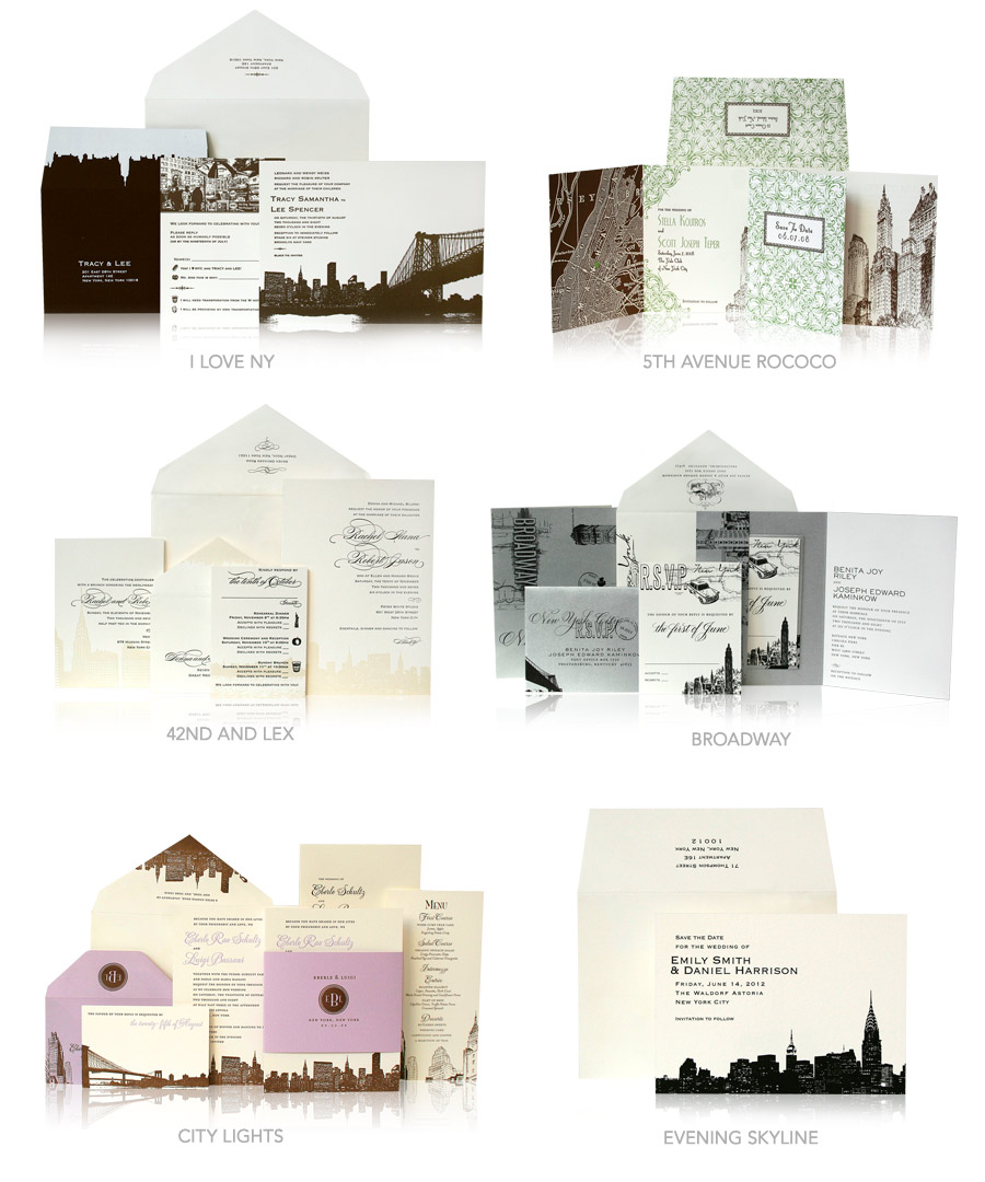 New York Invitations, Save-the-Dates and Accessories