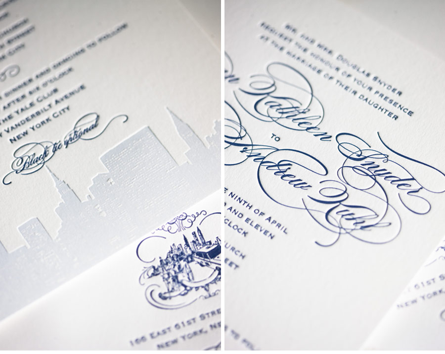 Our Muse - Classic New York City Wedding - Be inspired by Joan & Alex's classic New York City wedding - wedding, letterpress printing
