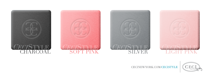 Ceci's Color Stories - Charcoal & Soft Pink Wedding Colors - color swatches, charcoal, light pink, silver, soft pink, wedding