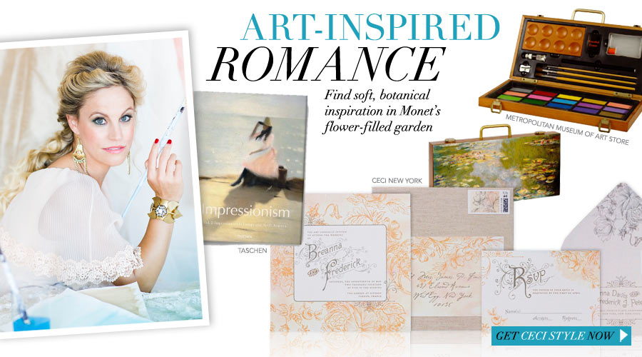 Art-Inspired Romance - Find soft, botanical inspiration in Monet's flower-filled garden