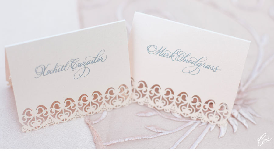 Our Muse - Elegant Mexican Wedding - Be inspired by Xochitl and Mark's elegant Mexican wedding - wedding, escort cards, place cards, table signs, menus