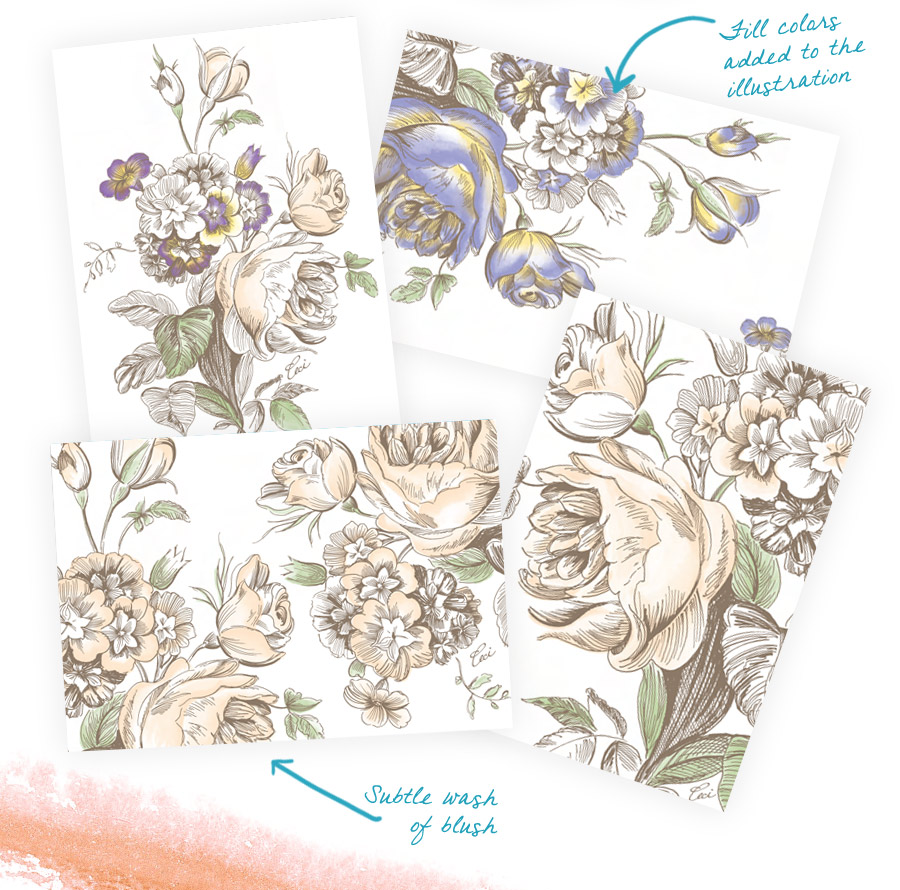 Hand-painted Watercolor Wedding Invitations