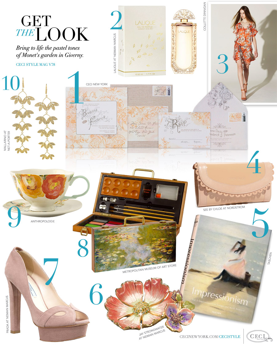 CeciStyle Magazine v78: Get The Look - Art-Inspired Romance - Bring to life the pastel tones of Monet’s garden in Giverny