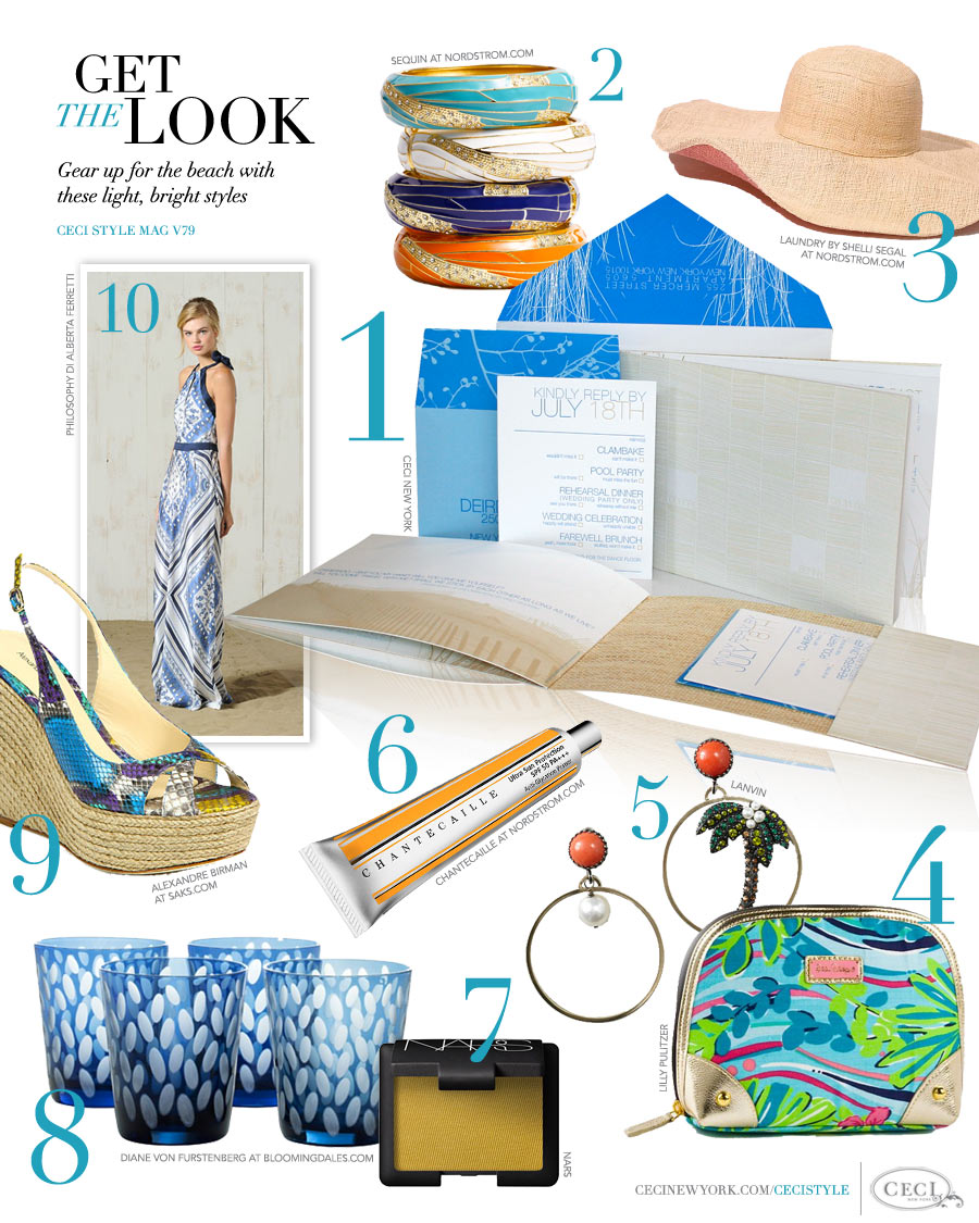 CeciStyle Magazine v79: Get The Look - Escape to Paradise - Gear up for the beach with these light, bright styles