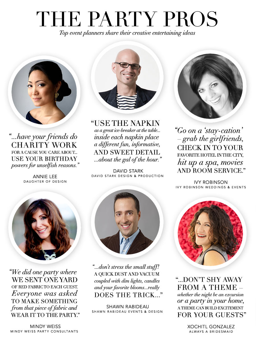 The Party Pros: Top Planners Share Entertaining Ideas