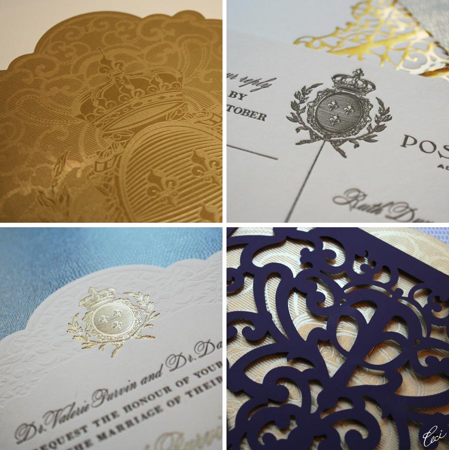 Introducing Our Sponsors Ruffled Black And White Invitations