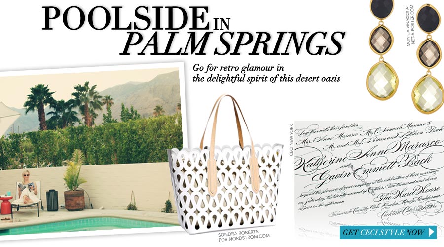 Go for retro glamour in the delightful spirit of this desert oasis