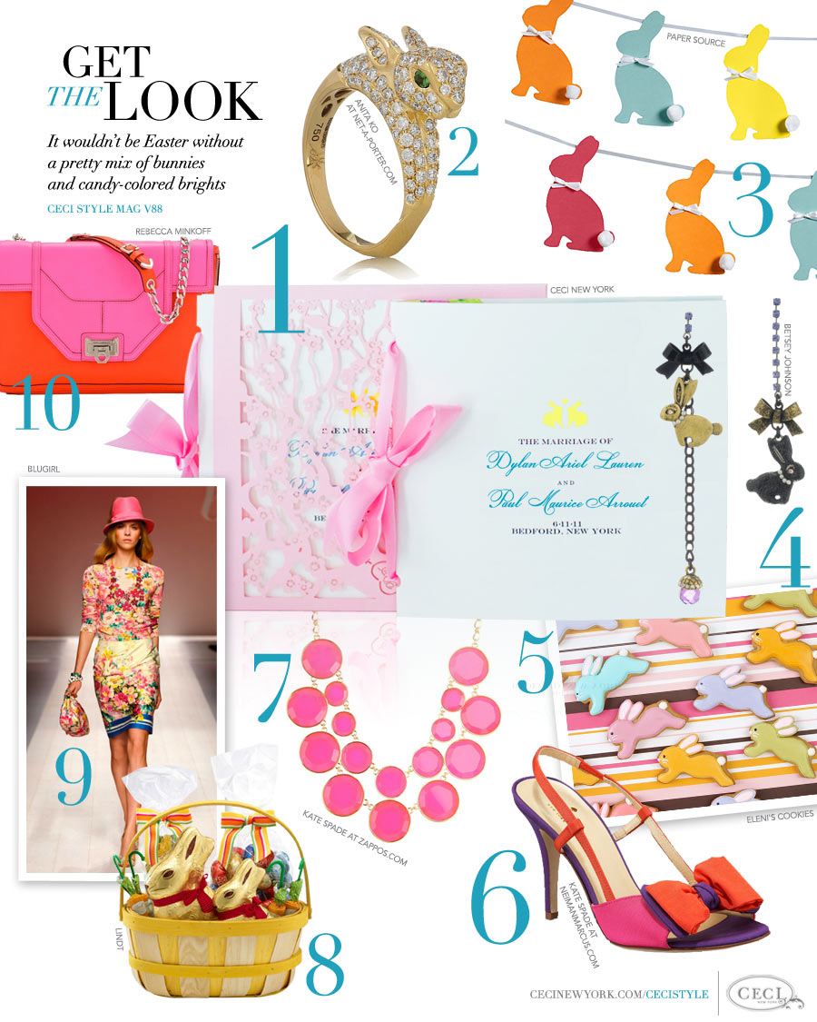 CeciStyle Magazine v88: Get The Look - Bunny Love - It wouldn’t be Easter without a pretty mix of bunnies and candy-colored brights