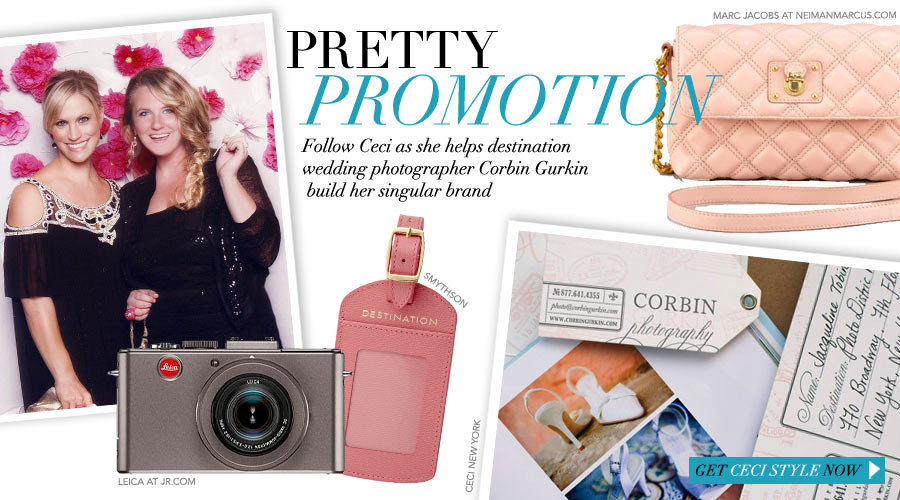 Pretty Promotion - Follow Ceci as she helps destination wedding photographer Corbin Gurkin build her singular brand