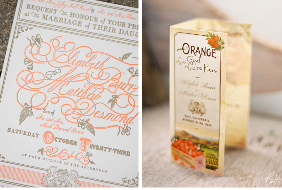 Our Muse - Elegant Orchard Wedding in Ojai - Be inspired by Elizabeth and Matthew's elegant orchard wedding in Ojai, California - wedding, invitations, letterpress printing, digital printing