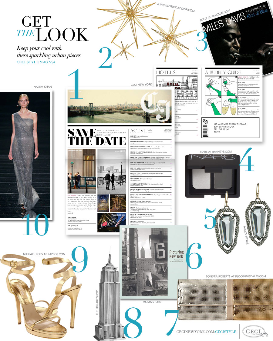 CeciStyle Magazine v94: Get The Look - All That Jazz - Embrace New York City cool with these sparkling urban pieces