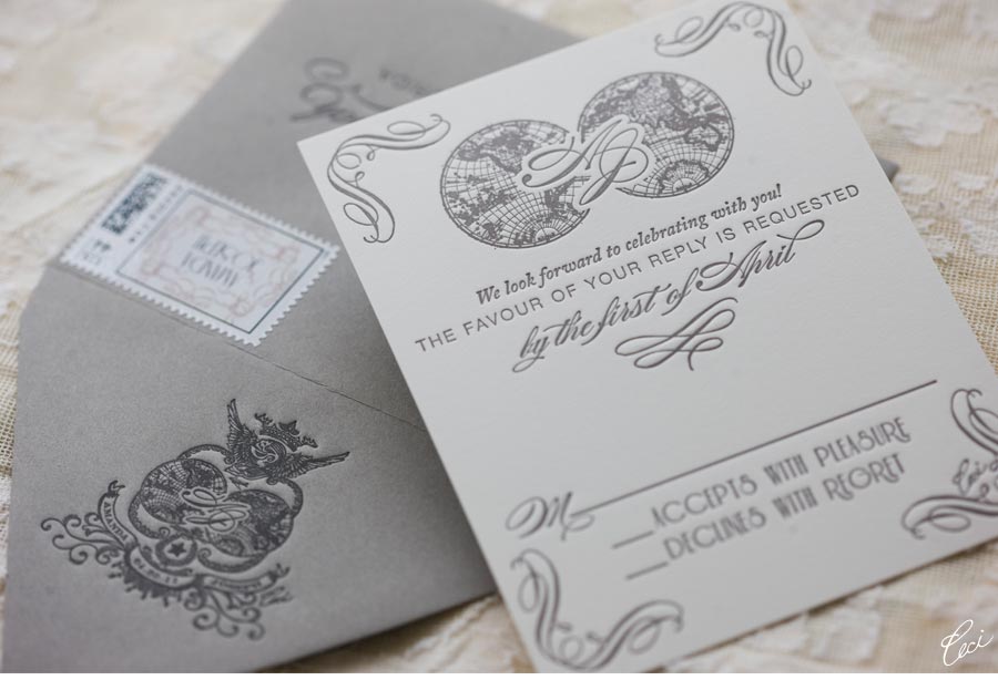 Luxury Wedding Invitations by Ceci New York - Our Muse - Elegant Old-World Wedding in Florida - Be inspired by Amanda & Joseph's elegant old-world wedding in Florida - wedding, invitations, foil printing, letterpress printing, digital printing, custom stamps