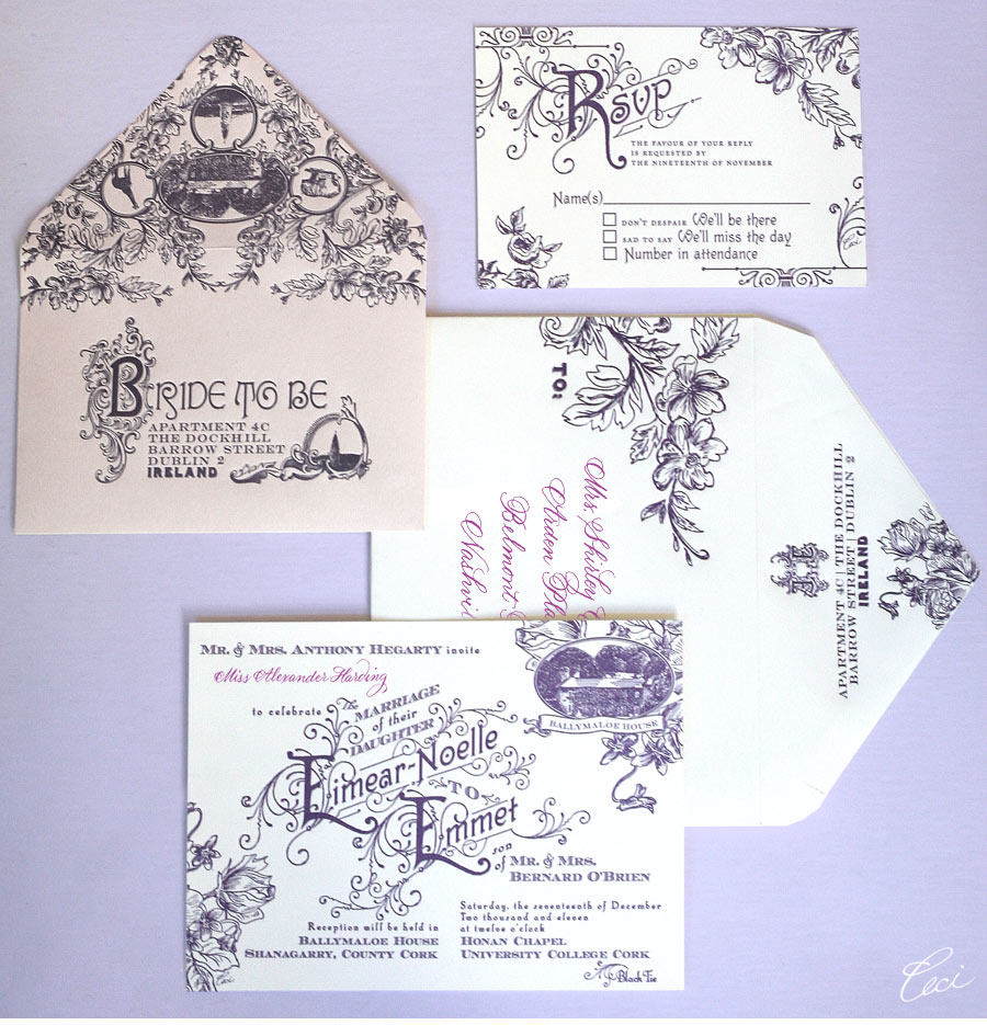 Rustic Romantic Vintage Wedding Invitations Inked Weddings Fl Watercolor Romantic Vintage Wedding Invitation