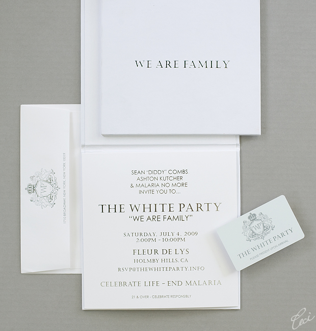 Sean "Diddy" Combs - White Party - Event Invitations - Corporate - Ceci Event - Ceci New York