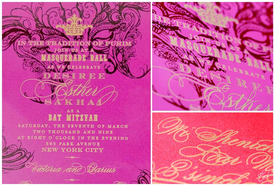 Bat Mitzvah - Event Invitations - Details - Private - Ceci Event - Ceci New York