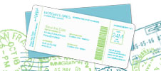 Traveling!<br />Send her clever Airline Tickets now.